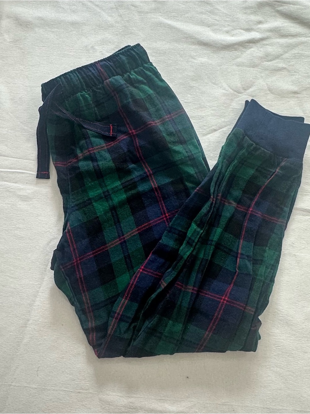 Old Navy Green and Navy Plaid Jogger Pants